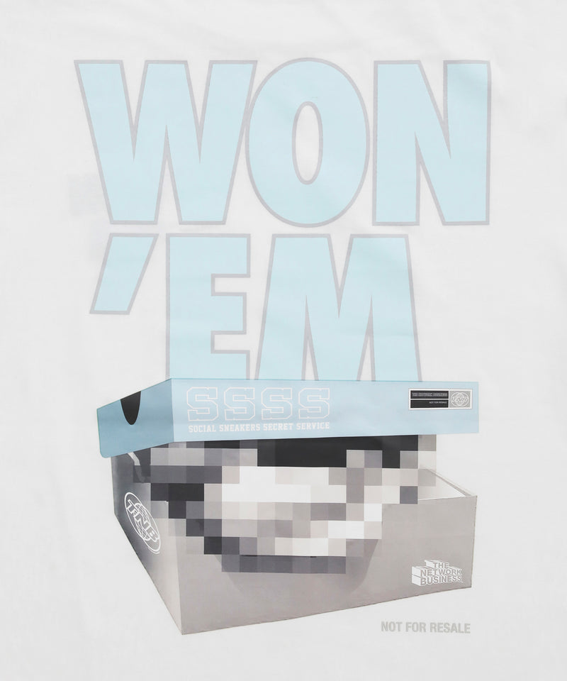 WON'EM TEE - Wht x LBlue